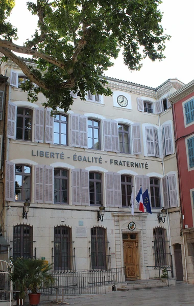 Une carte stylis&eacute;e du d&eacute;partement du Var mettant en &eacute;vidence la ville de Brignoles au centre avec un marqueur ou un point de localisation distinct. Autour de Brignoles, un rayon de 20 km est indiqu&eacute; par un cercle ou une zone de couleur semi-transparente couvrant les localit&eacute;s mentionn&eacute;es (La Valette, Saint-Maximin-la-Sainte-Baume, Tourves). Le style doit &ecirc;tre moderne et professionnel, avec une palette de couleurs adapt&eacute;e &agrave; une activit&eacute; automobile (bleus, gris, touches d'accent en couleur). La carte doit &ecirc;tre claire, l&eacute;gible et sans texte superflu.